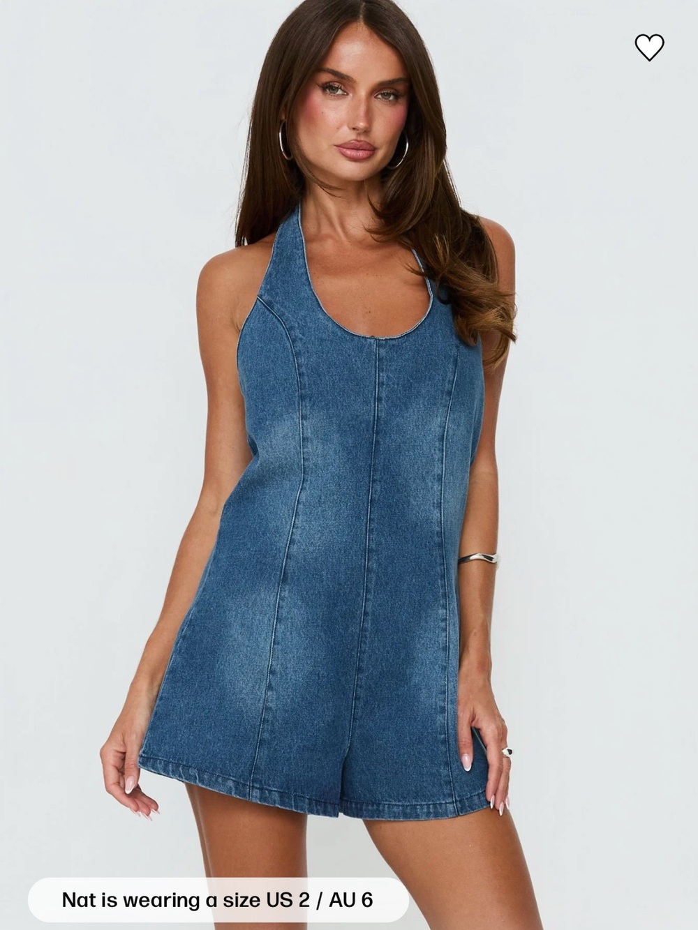 Princess Polly Denim Romper Size 0